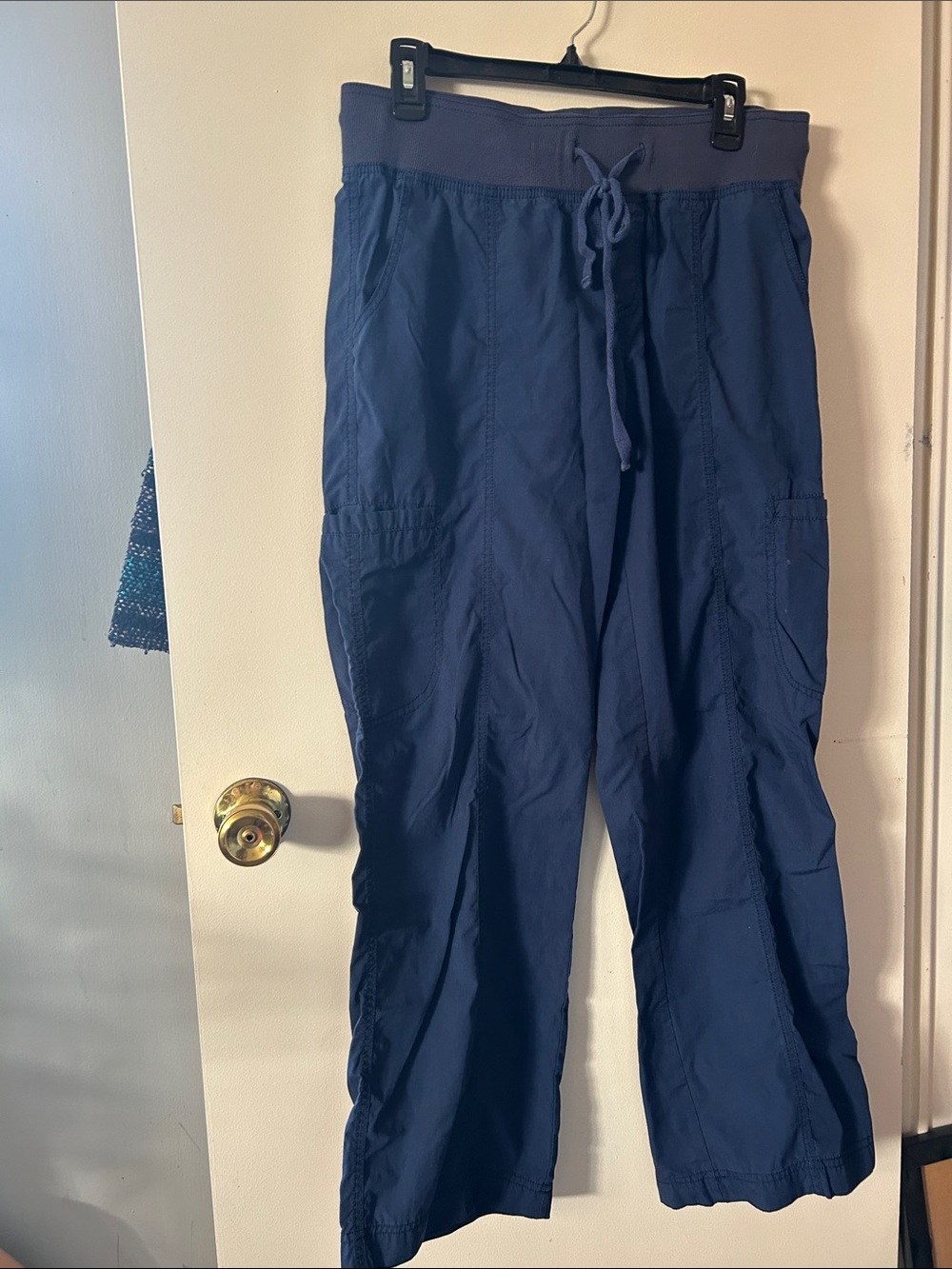 Navy Drawstring Waist scrub Pants